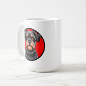 Stilisiertes Portrait eines Schwarzen Terrier Kaffeetasse (Vorderseite Links)