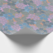 Stilisiertes Retro-Blumenmuster Geschenkpapier (Ecke)
