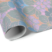 Stilisiertes Retro-Blumenmuster Geschenkpapier (Rolleneckpunkt)