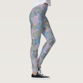 Stilisiertes Retro-Blumenmuster Leggings (Rechts)