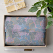 Stilisiertes Retro-Blumenmuster Seidenpapier (Geschenk)