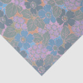 Stilisiertes Retro-Blumenmuster Seidenpapier (Detail)