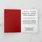 Stilisiertes rotes Herz-kundenspezifische Einladung (Innenseite)