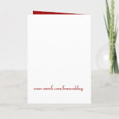 Stilisiertes rotes Herz-kundenspezifische Einladung (Rückseite)