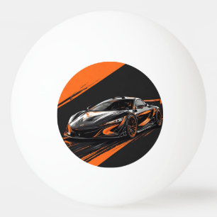 Stilisiertes Sportauto Tischtennisball