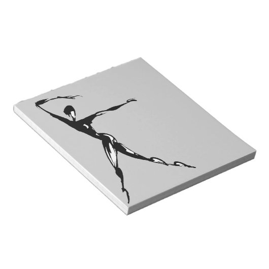 stilisiertes Tanzdesign Notizblock (angewinkelt)