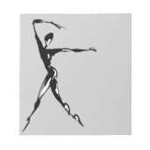 stilisiertes Tanzdesign Notizblock (Vorderseite)