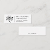 Stilisiertes Tree-Symbol | Baumschneidemdienst Mini Visitenkarte (Vorne/Hinten)