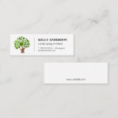 Stilisiertes Tree-Symbol | Baumschneidemdienst Mini Visitenkarte (Vorne/Hinten)