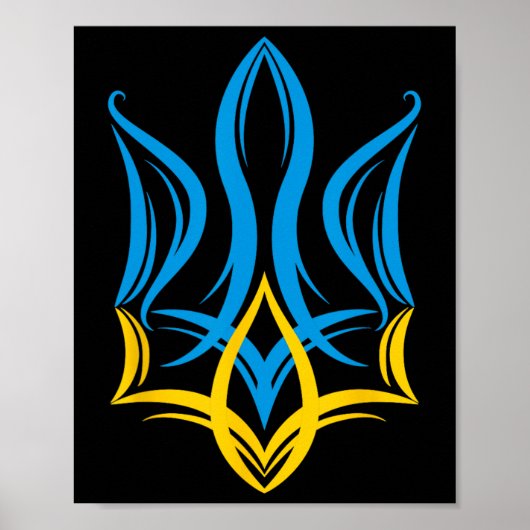 Stilisiertes ukrainisches Wappen Poster (Vorne)