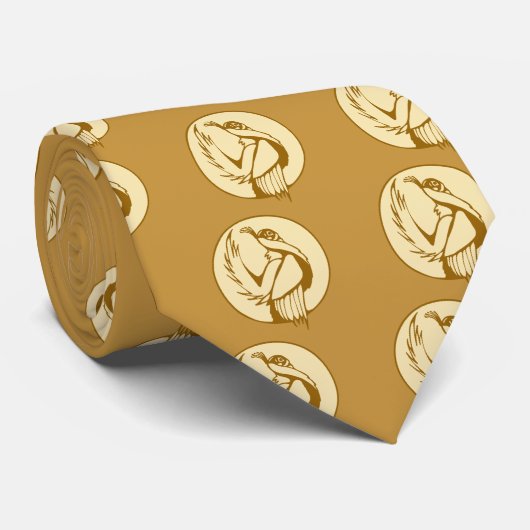 Stilisiertes Waldhuhn Krawatte (Gerollt)