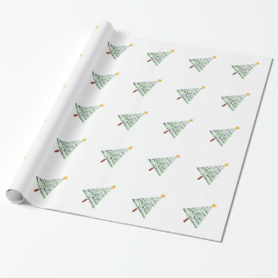 Stilisiertes Weihnachtsbaum-Verpackungspapier Geschenkpapier