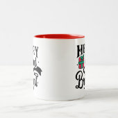 Stilistisch mit "Merry & Bright" Weihnachten Zweifarbige Tasse (Mittel)
