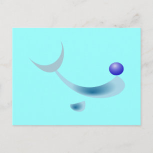 Stilistische Delphin-Postkarte Postkarte