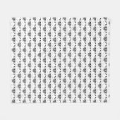 Stilistischer Art-Deco-Schmetterling - schwarz-wei Fleecedecke (Vorderseite (Horizontal))