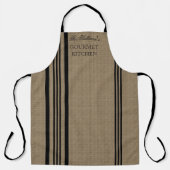 Stilknopf| Schwarzer Name Schürze (Vorderseite)