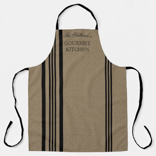 Stilknopf| Schwarzer Name Schürze (Vorderseite)