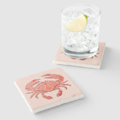 Stilkrabbe Steinuntersetzer (Seitenansicht)