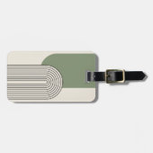 Stilkunst im Mittelalter mit grünem Bogen Gepäckanhänger (Vorderseite horizontal)