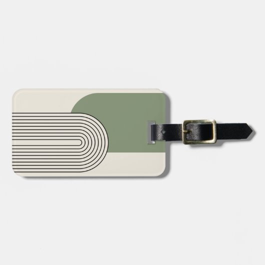 Stilkunst im Mittelalter mit grünem Bogen Gepäckanhänger (Vorderseite horizontal)