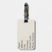 Stilkunst im Mittelalter mit grünem Bogen Gepäckanhänger (Rückseite vertikal)