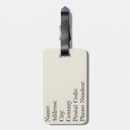 Stilkunst im Mittelalter mit grünem Bogen Gepäckanhänger (Rückseite vertikal)