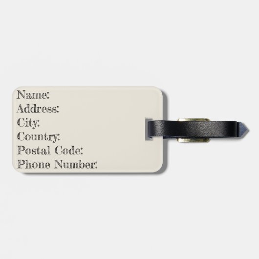 Stilkunst im Mittelalter mit grünem Bogen Gepäckanhänger (Rückseite horizontal)