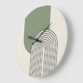 Stilkunst im Mittelalter mit grünem Bogen Große Wanduhr (Winkel)