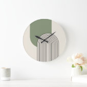 Stilkunst im Mittelalter mit grünem Bogen Große Wanduhr (Zuhause)