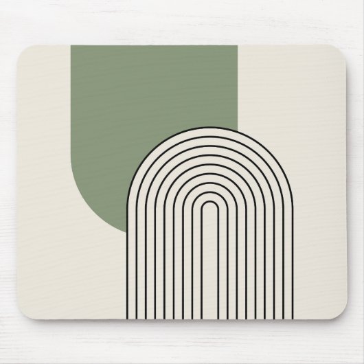 Stilkunst im Mittelalter mit grünem Bogen Mousepad (Vorne)