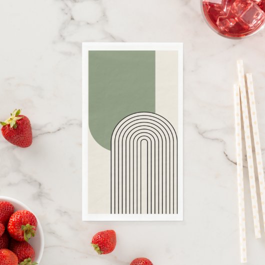 Stilkunst im Mittelalter mit grünem Bogen Serviette (Beispiel)