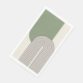 Stilkunst im Mittelalter mit grünem Bogen Serviette (Ecke)