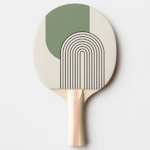 Stilkunst im Mittelalter mit grünem Bogen Tischtennis Schläger