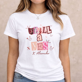 Still a Yes – Type Collage Valentine Gift Tri-Blend Shirt