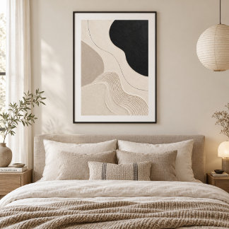 Still Balance | Minimal Abstract Plaster Art Print Poster