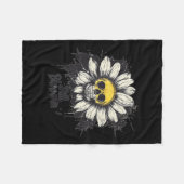 Still Bloomin' Schädel Daisy Kostüm für Erwachsene Fleecedecke (Vorderseite (Horizontal))