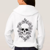 Still Blooming Skull & Roses Line Art Hoodie (Rückseite)