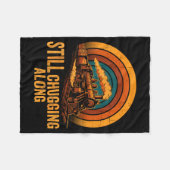 Still Chugging Along Retro Steam Train Locomotive  Fleecedecke (Vorderseite (Horizontal))