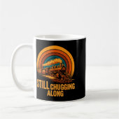 Still Chugging Along Retro Steam Train Locomotive  Kaffeetasse (Links)