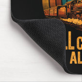 Still Chugging Along Retro Steam Train Locomotive Mousepad (Ecke)