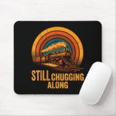 Still Chugging Along Retro Steam Train Locomotive Mousepad (Mit Mouse)