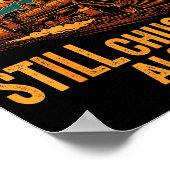 Still Chugging Along Retro Steam Train Locomotive  Poster (Ecke)