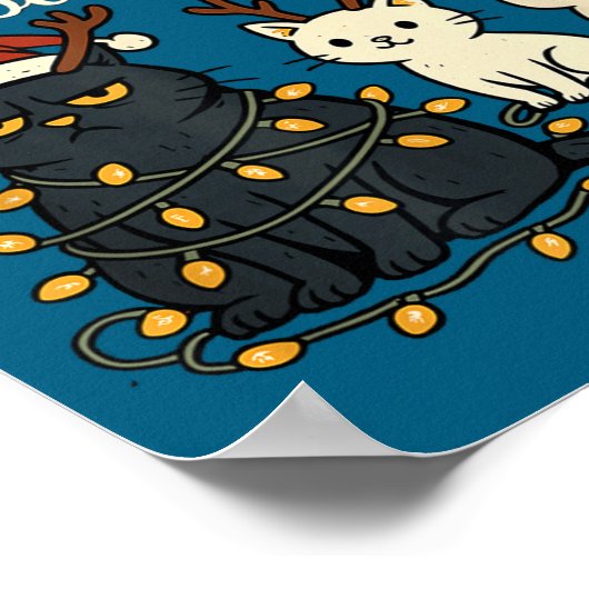 Still Evil, Just Being Festive About It Funny Cat  Poster (Ecke)