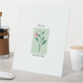 Still Existing Minimalist Flower Stamp Design Sockelschild (In Situ)