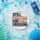 Still Fighting For Full Freedom LGBTQ America 250t Pappteller (Party)
