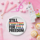 Still Fighting For Full Freedom LGBTQ America 250t Pappteller (Party)
