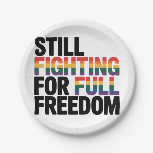 Still Fighting For Full Freedom LGBTQ America 250t Pappteller (Vorderseite)