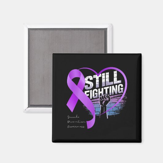 Still Fighting Suicide Prevention Awareness Purple Magnet (Vorderseite/Rückseite)