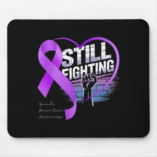 Still Fighting Suicide Prevention Awareness Purple Mousepad (Vorne)