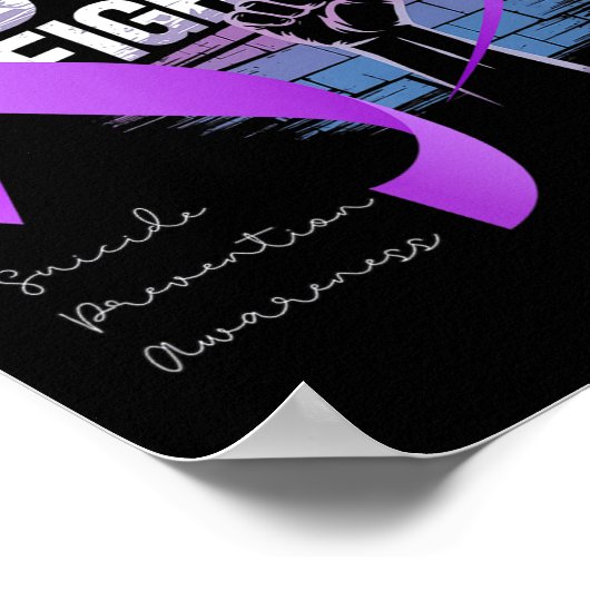 Still Fighting Suicide Prevention Awareness Purple Poster (Ecke)